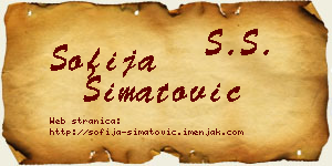Sofija Simatović vizit kartica
